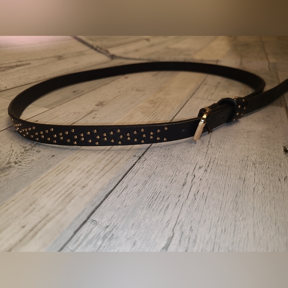 Rue 21 Women's Black w Gold Stud Detail Belt, Size L/XL - Picture 2 of 6